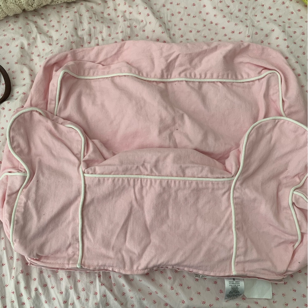 Pottery Barn kids my first chair, pink slip cover